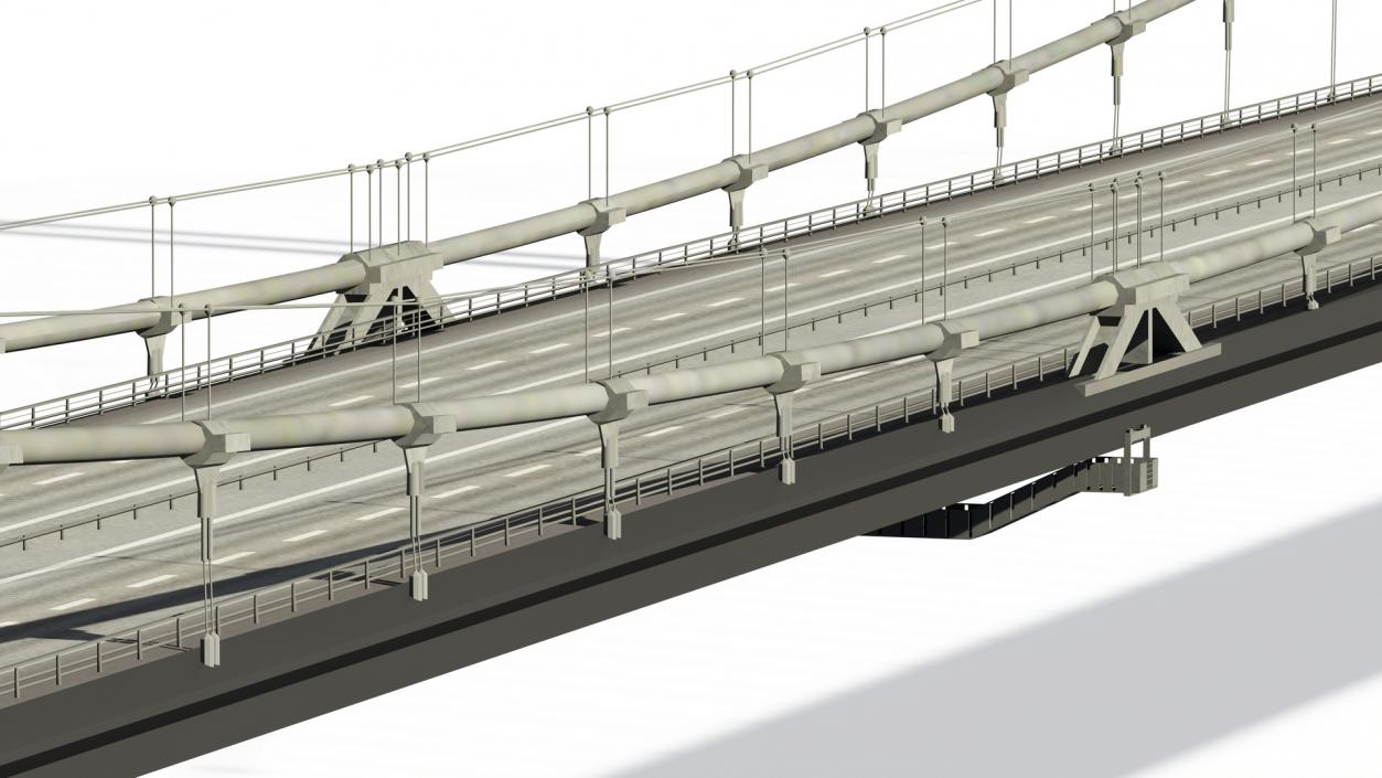 3D Suspension Great Belt Bridge model