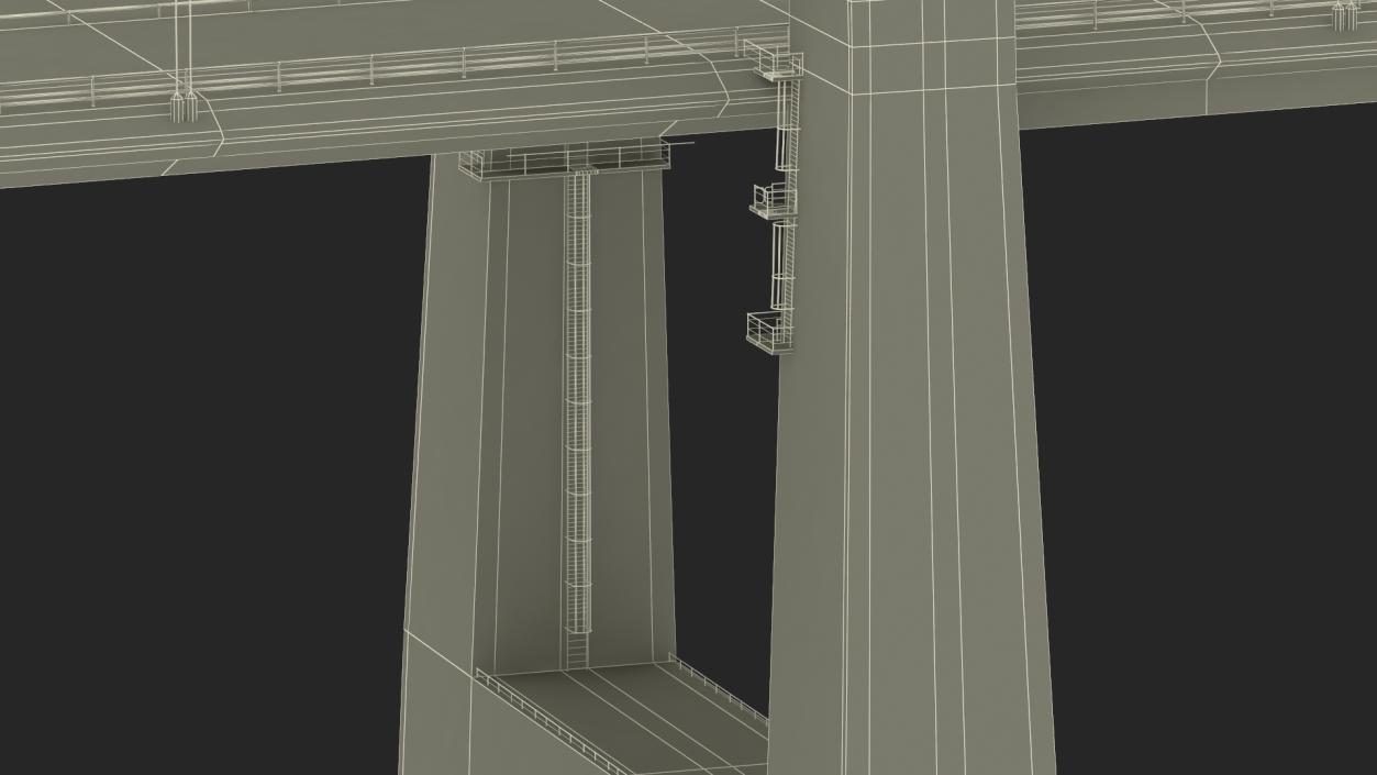 3D Suspension Great Belt Bridge model