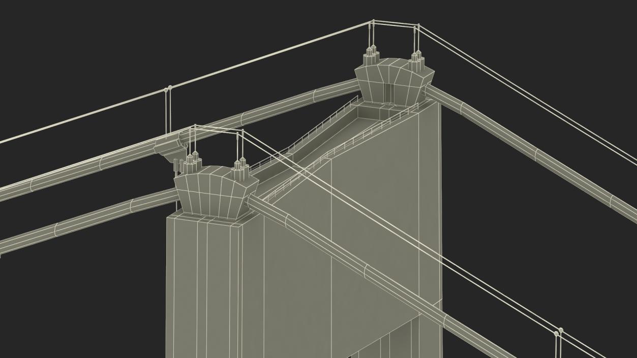 3D Suspension Great Belt Bridge model