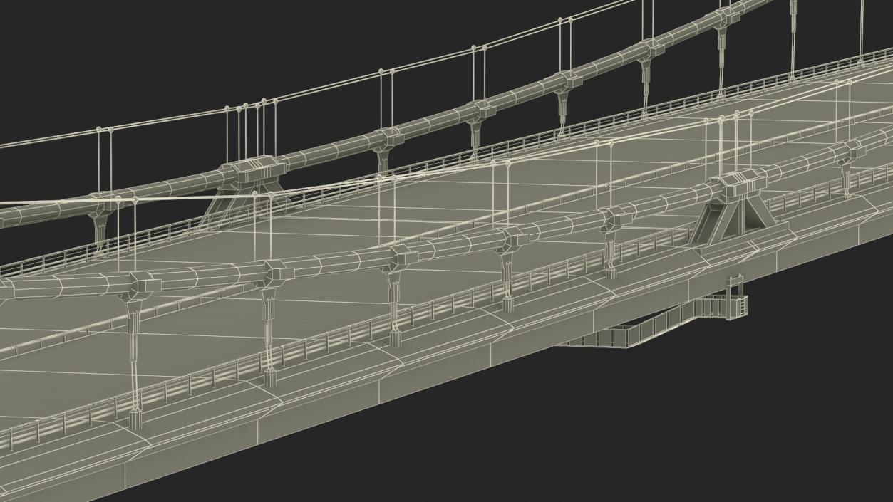 3D Suspension Great Belt Bridge model