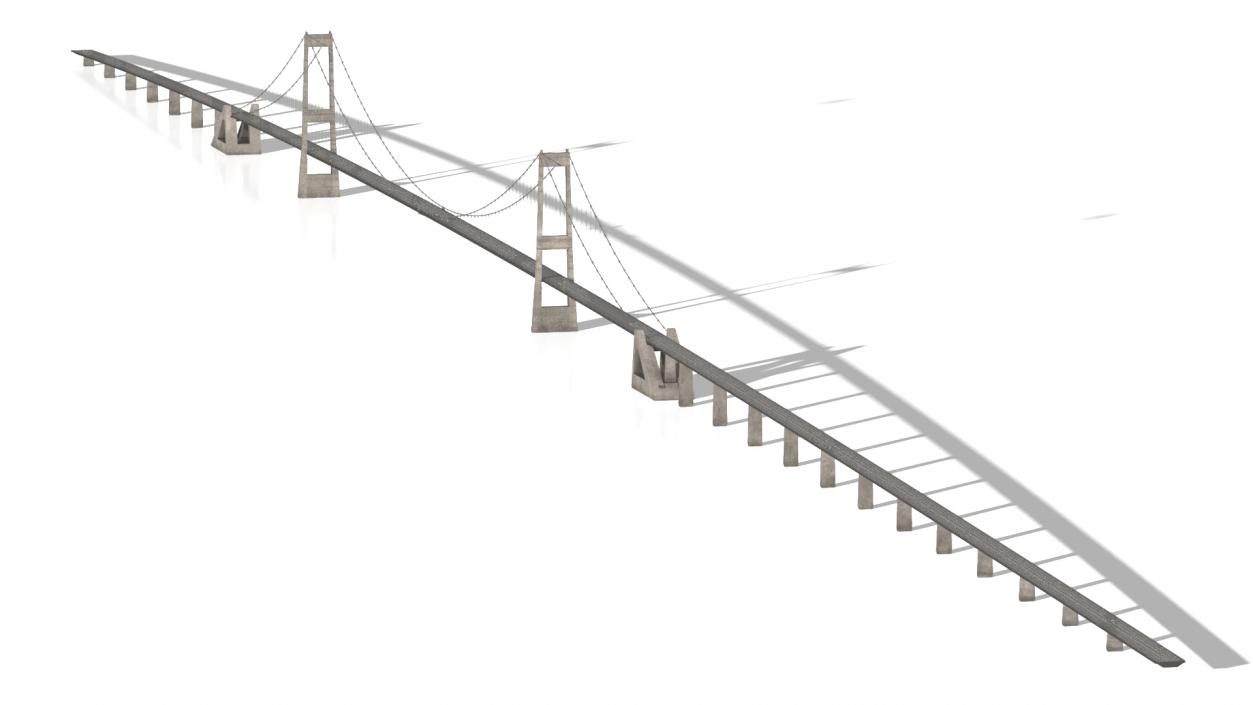 3D Suspension Great Belt Bridge model