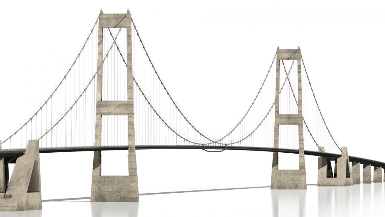 3D Suspension Great Belt Bridge model