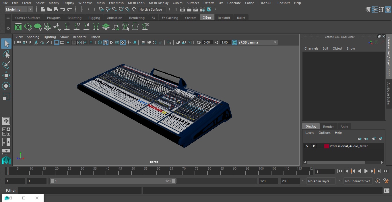 Professional Audio Mixer 3D model