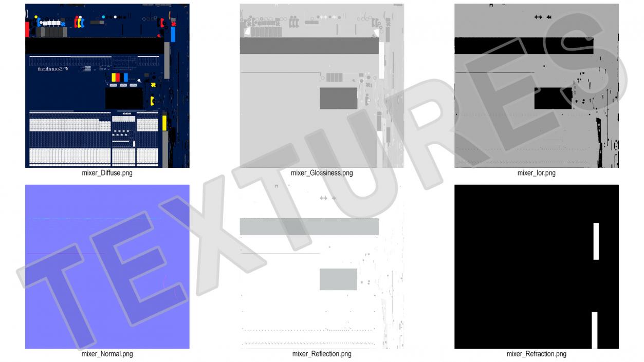 Professional Audio Mixer 3D model