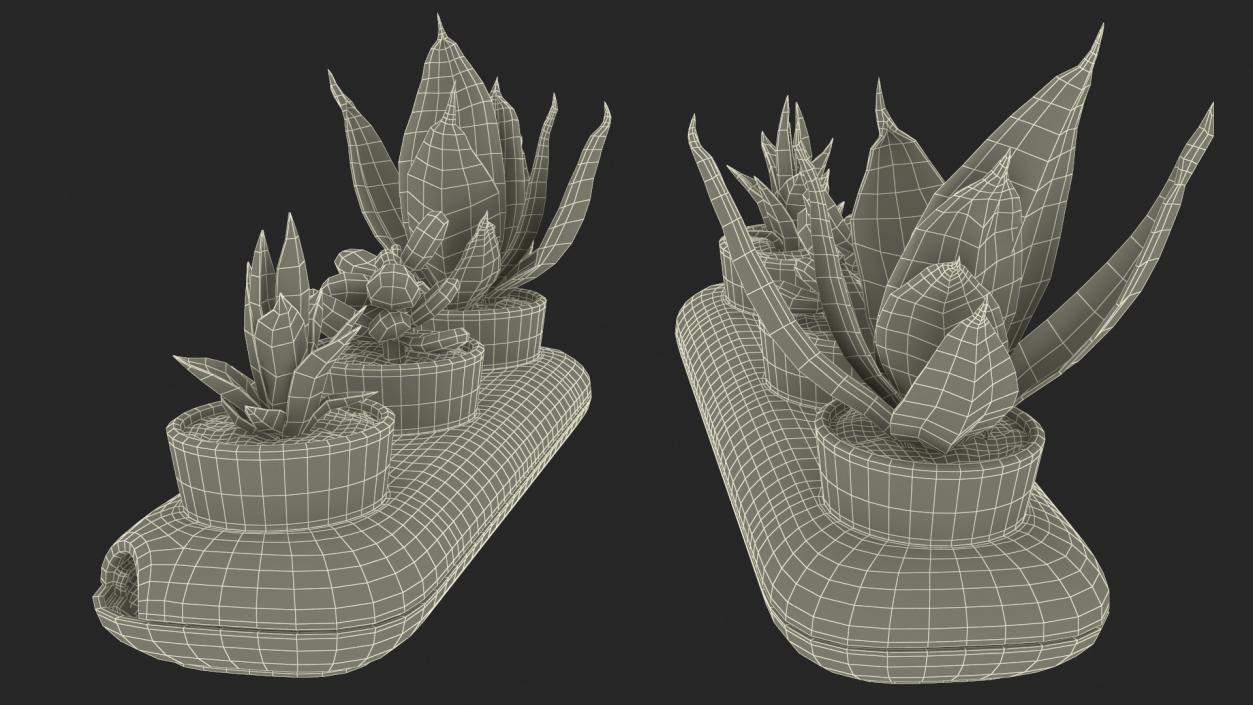 Trio Fresh Herb Pot Sagaform Green 3D model