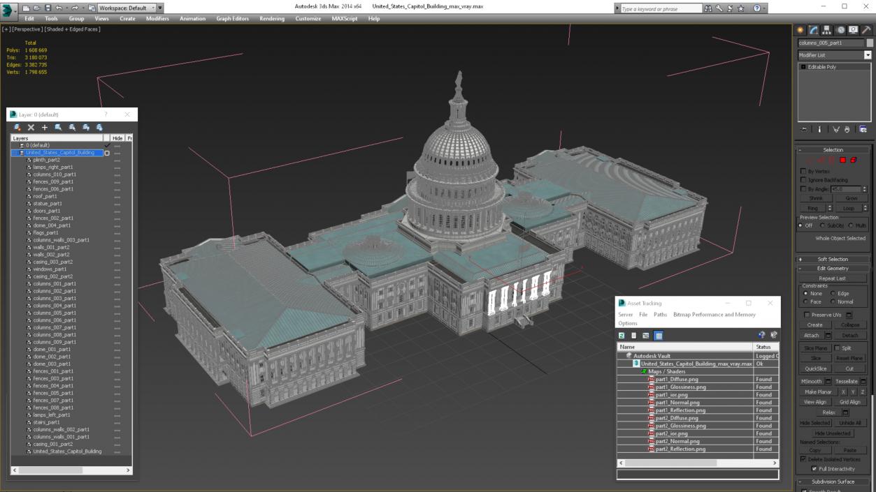 3D model United States Capitol Building