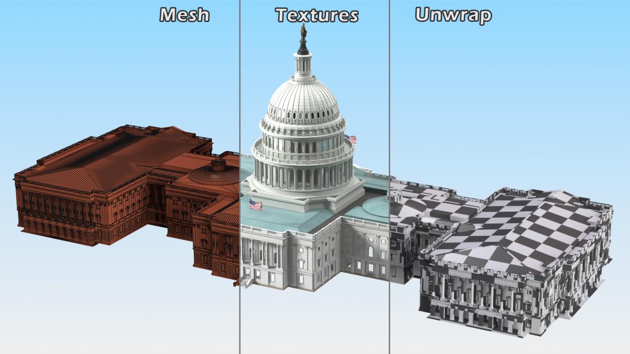 3D model United States Capitol Building