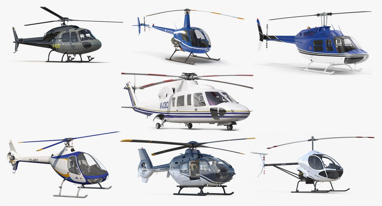 Private Helicopters Collection 5 3D