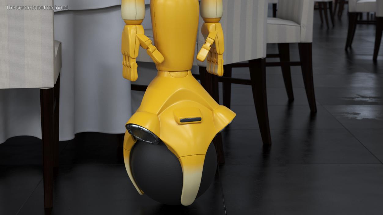 Mirokai Robot Yellow Rigged 3D