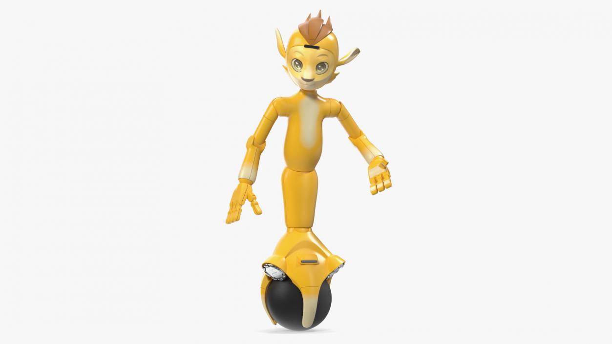 Mirokai Robot Yellow Rigged 3D