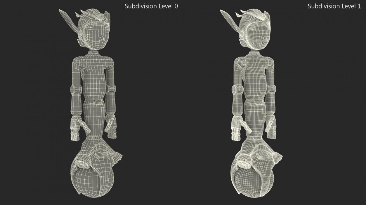 Mirokai Robot Yellow Rigged 3D