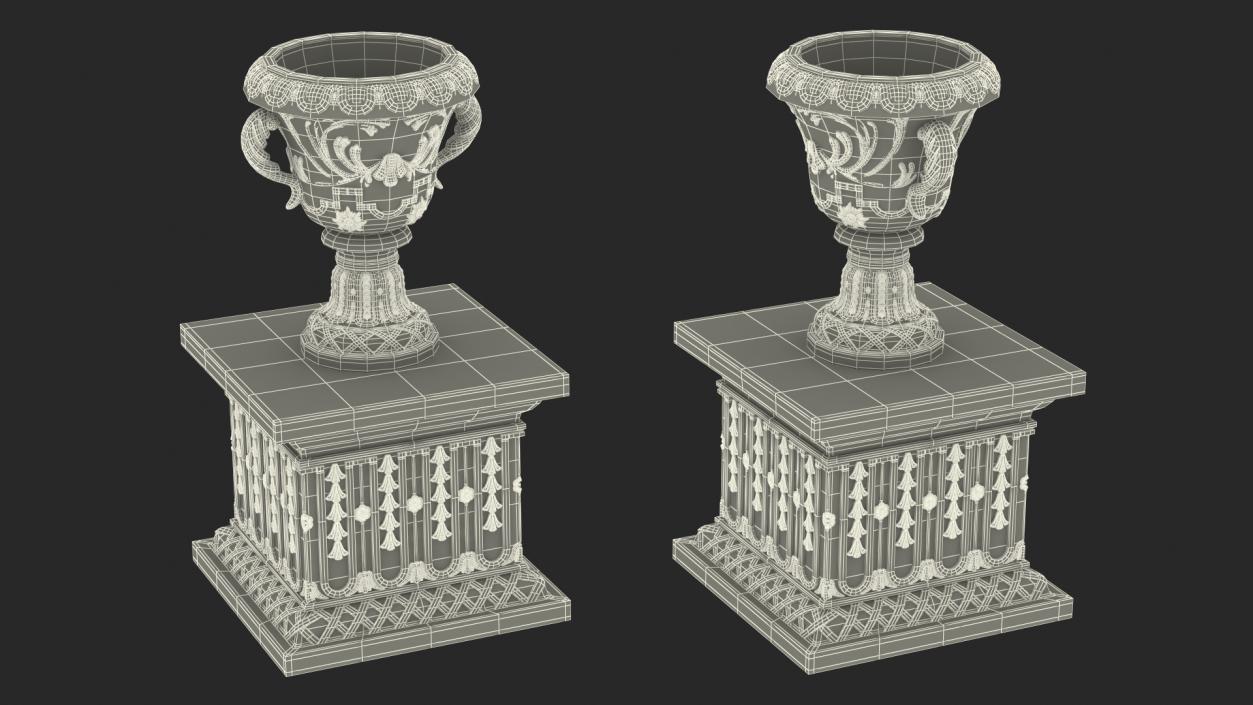 3D Provence Planters Collection model