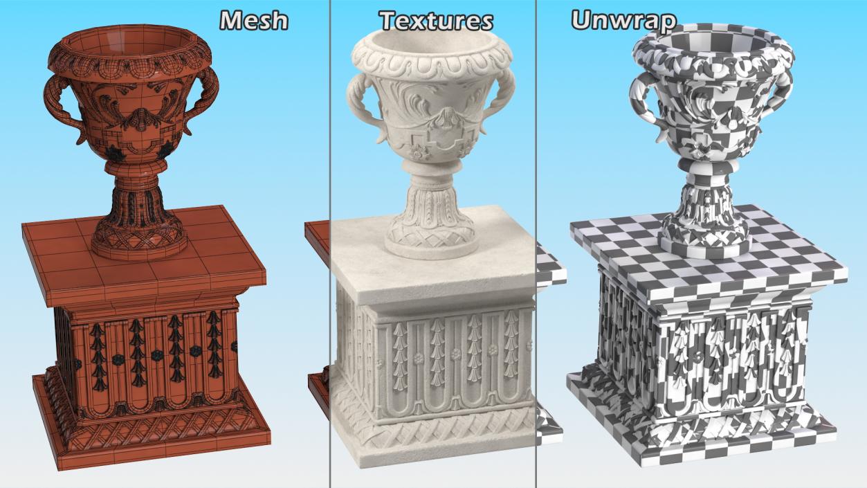 3D Provence Planters Collection model