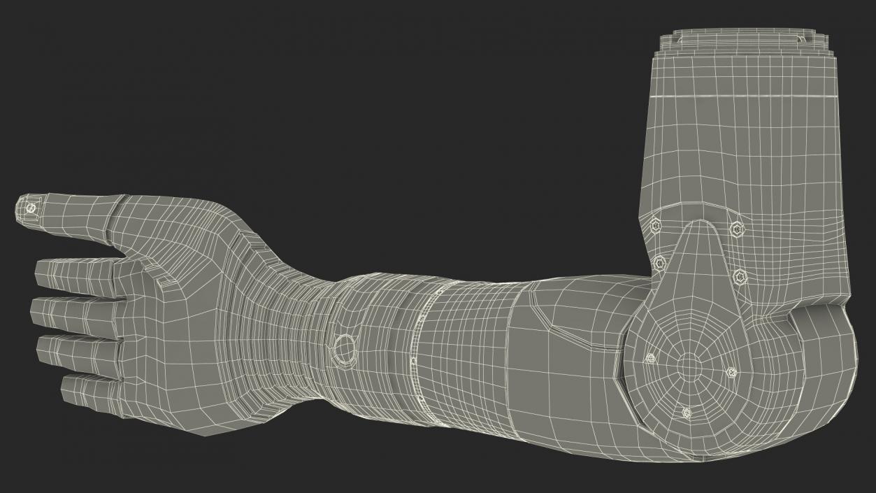 Bionic Arm with Elbow Deka Rigged for Maya 3D