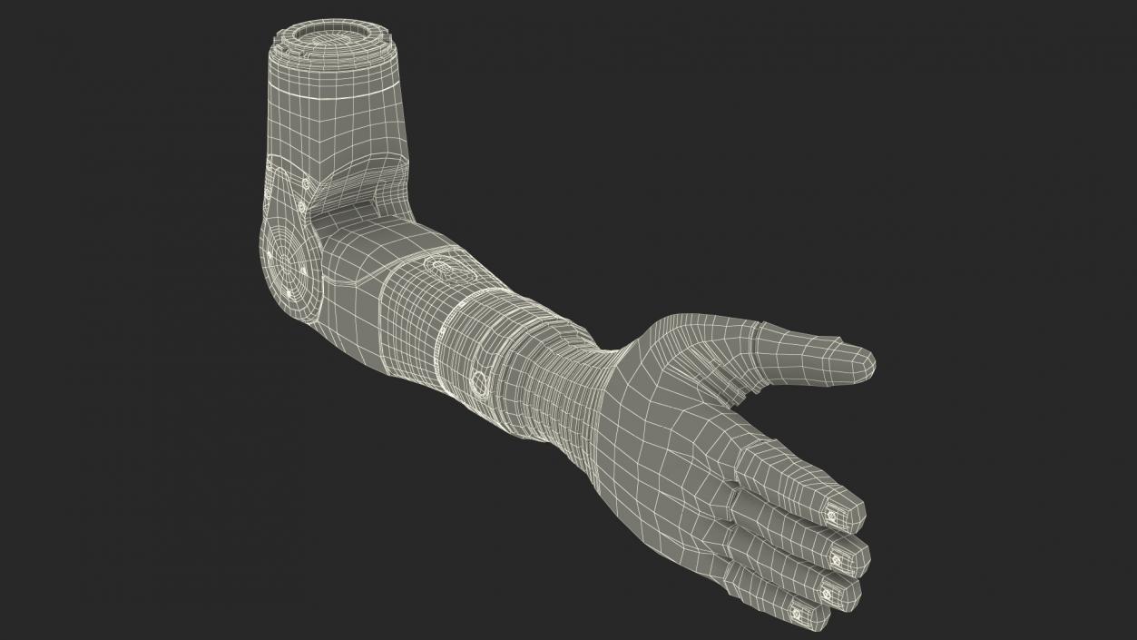 Bionic Arm with Elbow Deka Rigged for Maya 3D