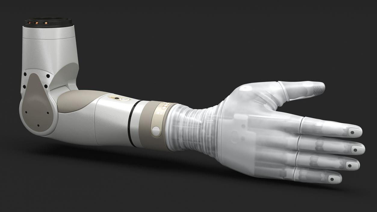 Bionic Arm with Elbow Deka Rigged for Maya 3D