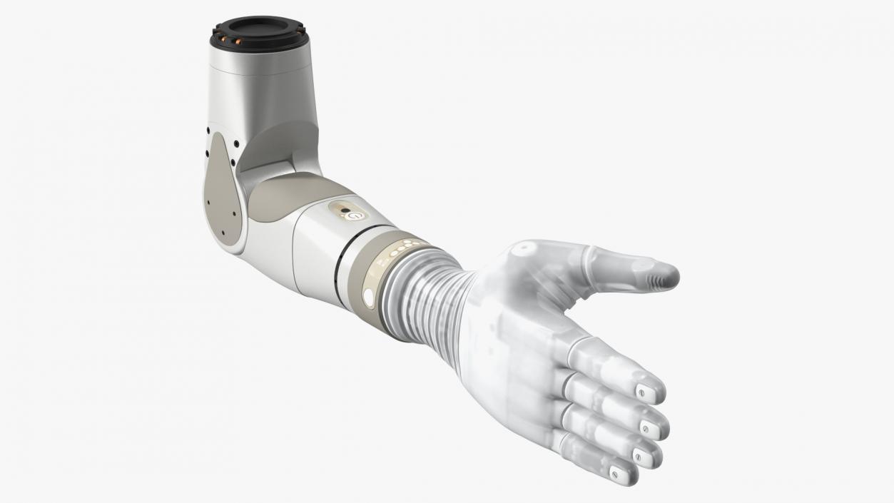 Bionic Arm with Elbow Deka Rigged for Maya 3D