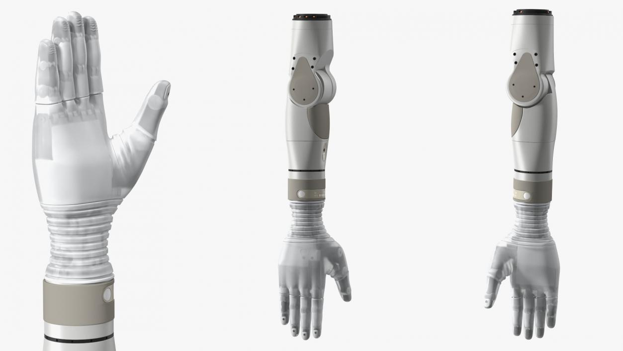 Bionic Arm with Elbow Deka Rigged for Maya 3D