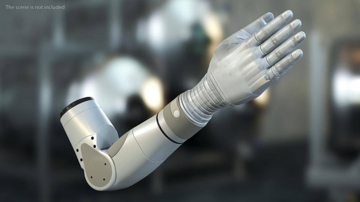 Bionic Arm with Elbow Deka Rigged for Maya 3D