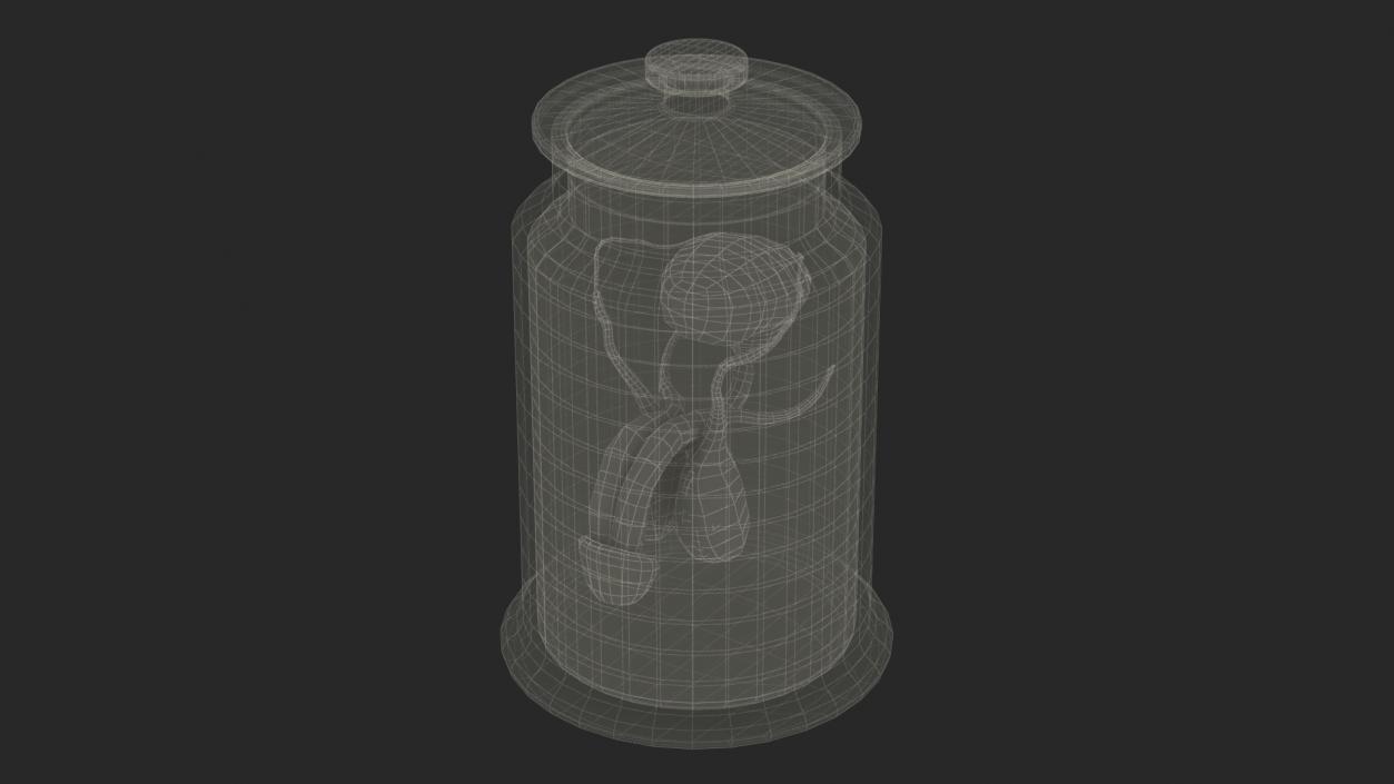 Male Genitalia in Glass Jar 3D