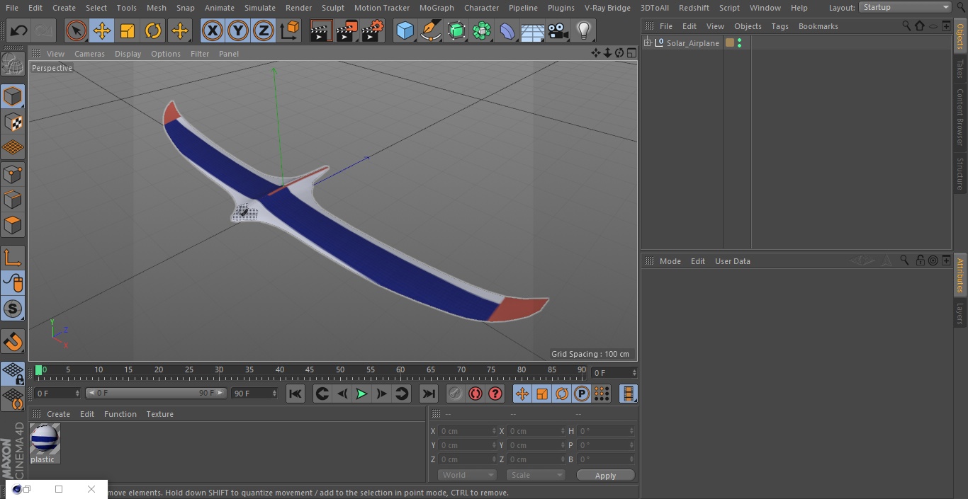 Solar Airplane 3D model