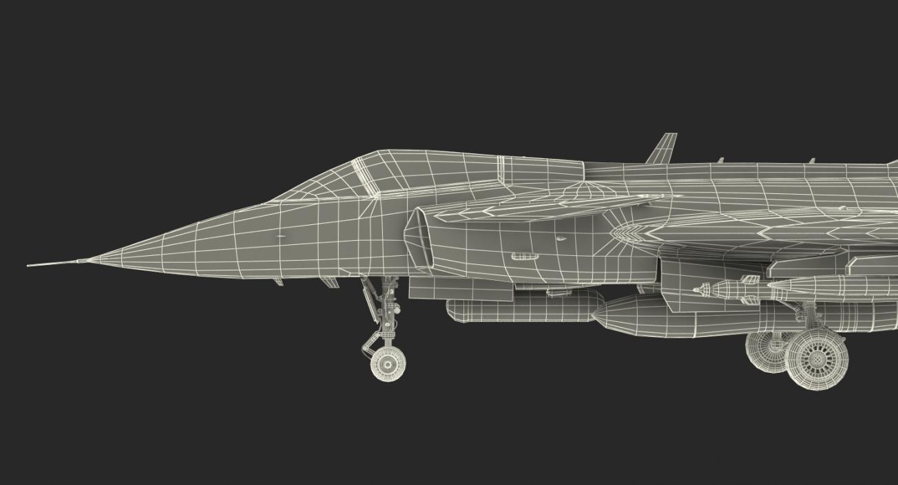 Fighter Aircraft Saab JAS 39 Gripen Rigged 3D