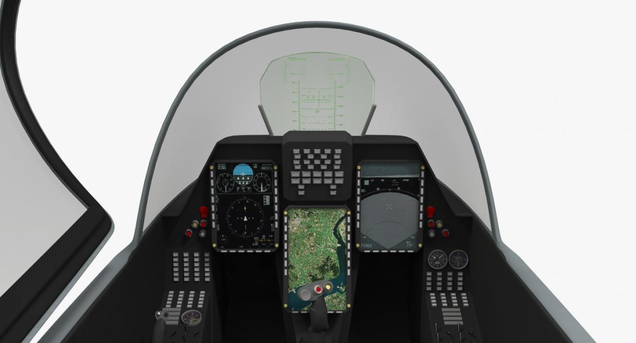 Fighter Aircraft Saab JAS 39 Gripen Rigged 3D