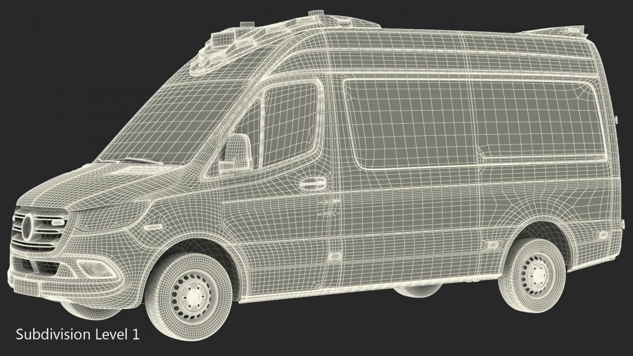 3D Paramedic Ambulance Rigged