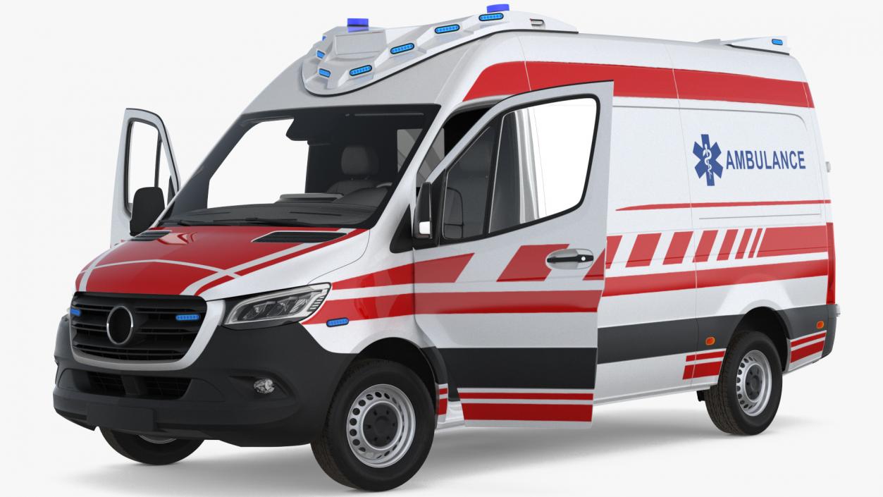 3D Paramedic Ambulance Rigged