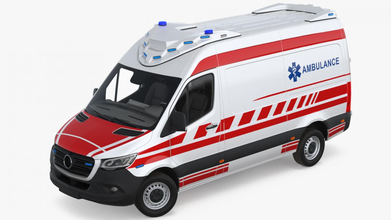 3D Paramedic Ambulance Rigged