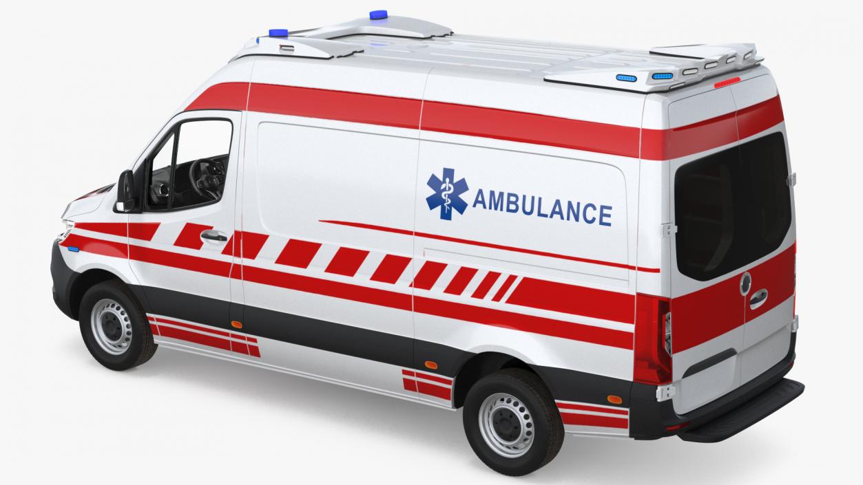 3D Paramedic Ambulance Rigged