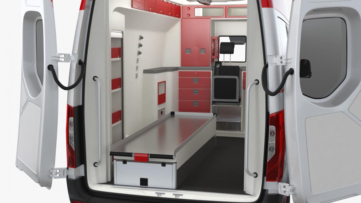 3D Paramedic Ambulance Rigged