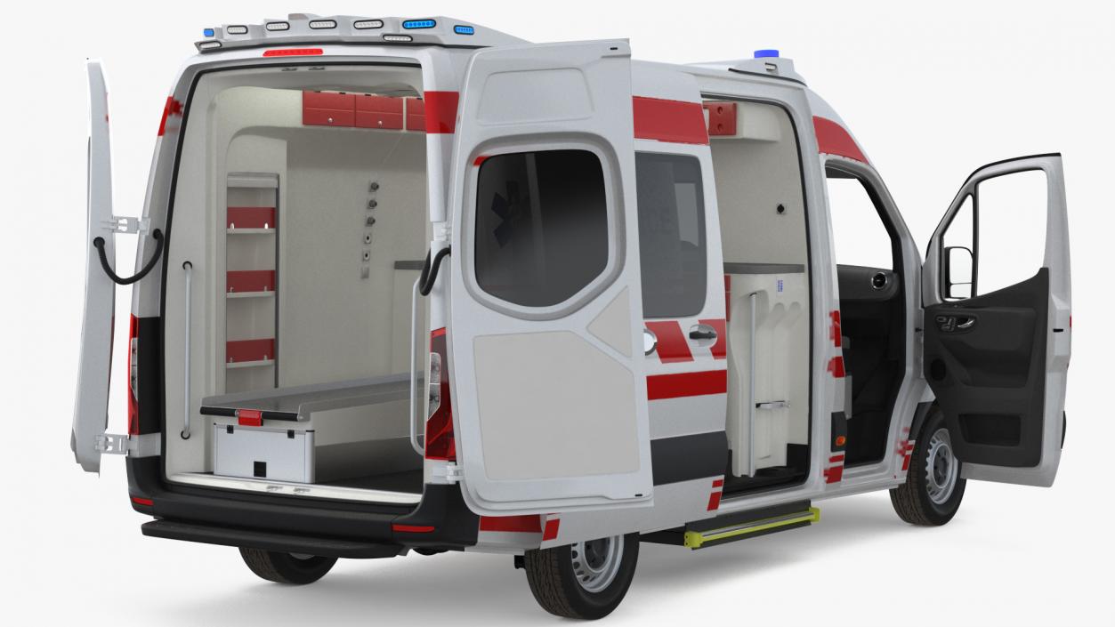 3D Paramedic Ambulance Rigged