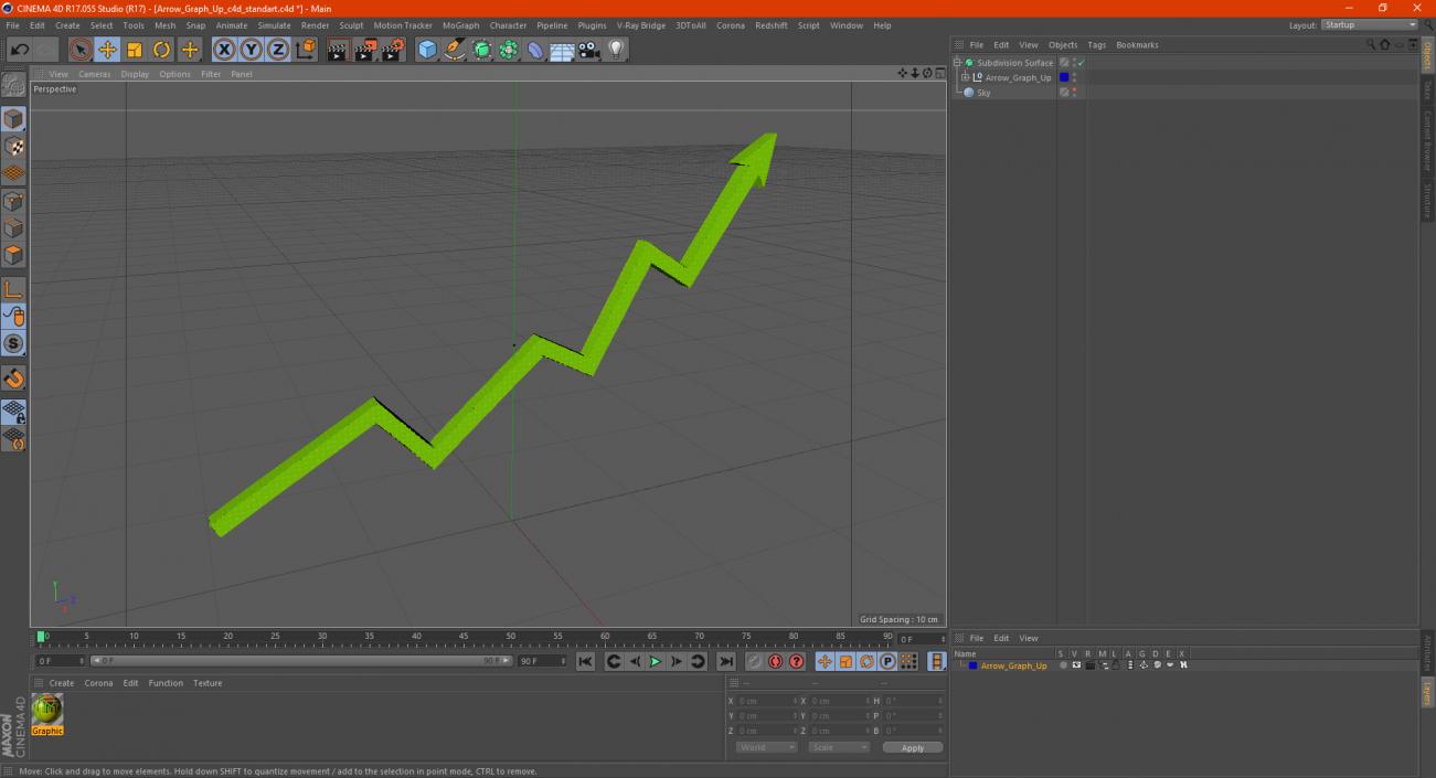 Arrow Graph Up 3D model