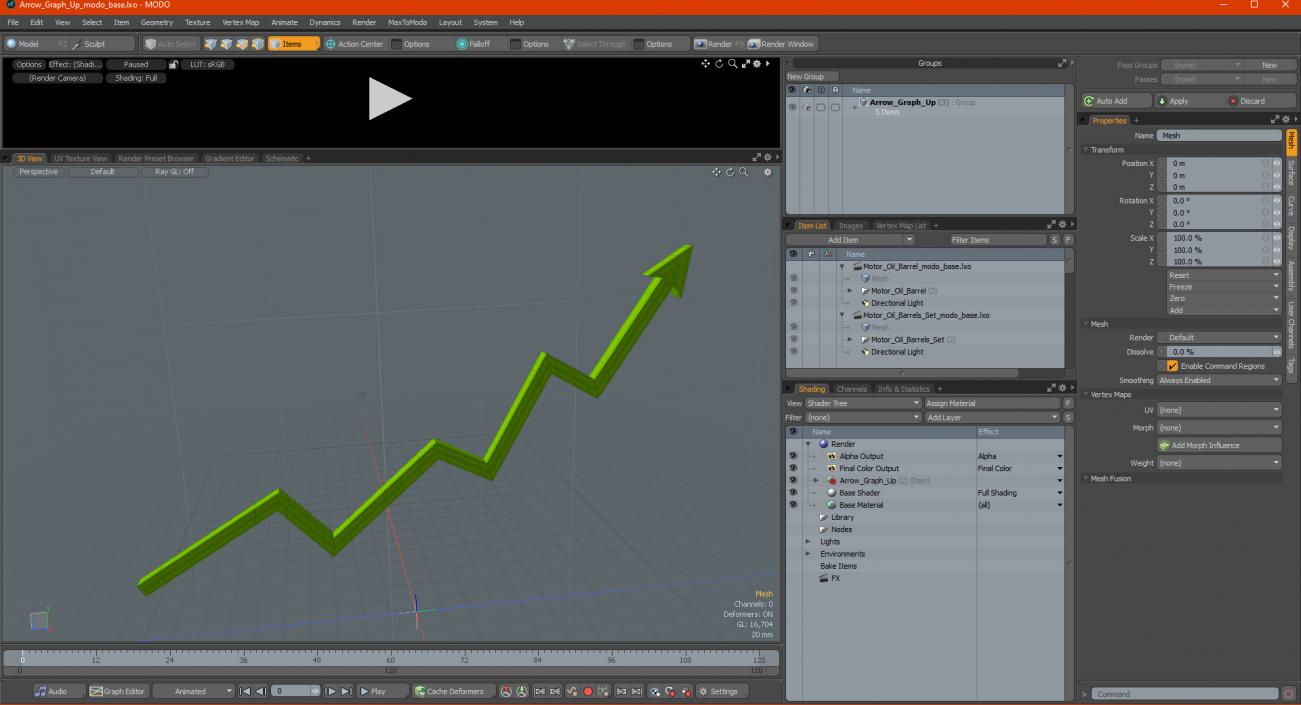 Arrow Graph Up 3D model