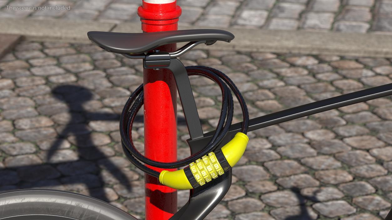 Combo Cable Bicycle Lock 3D model