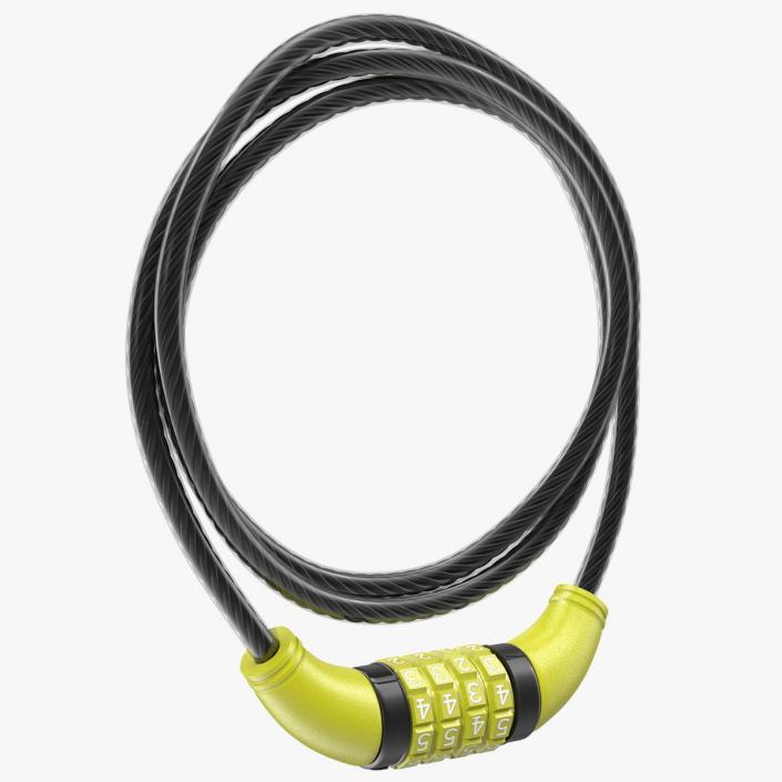 Combo Cable Bicycle Lock 3D model