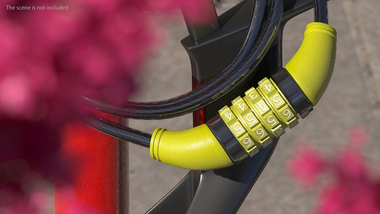 Combo Cable Bicycle Lock 3D model