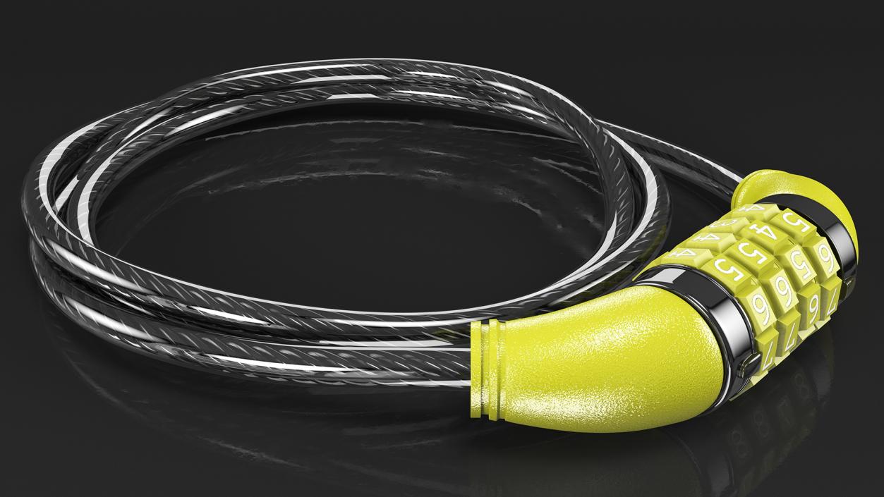 Combo Cable Bicycle Lock 3D model