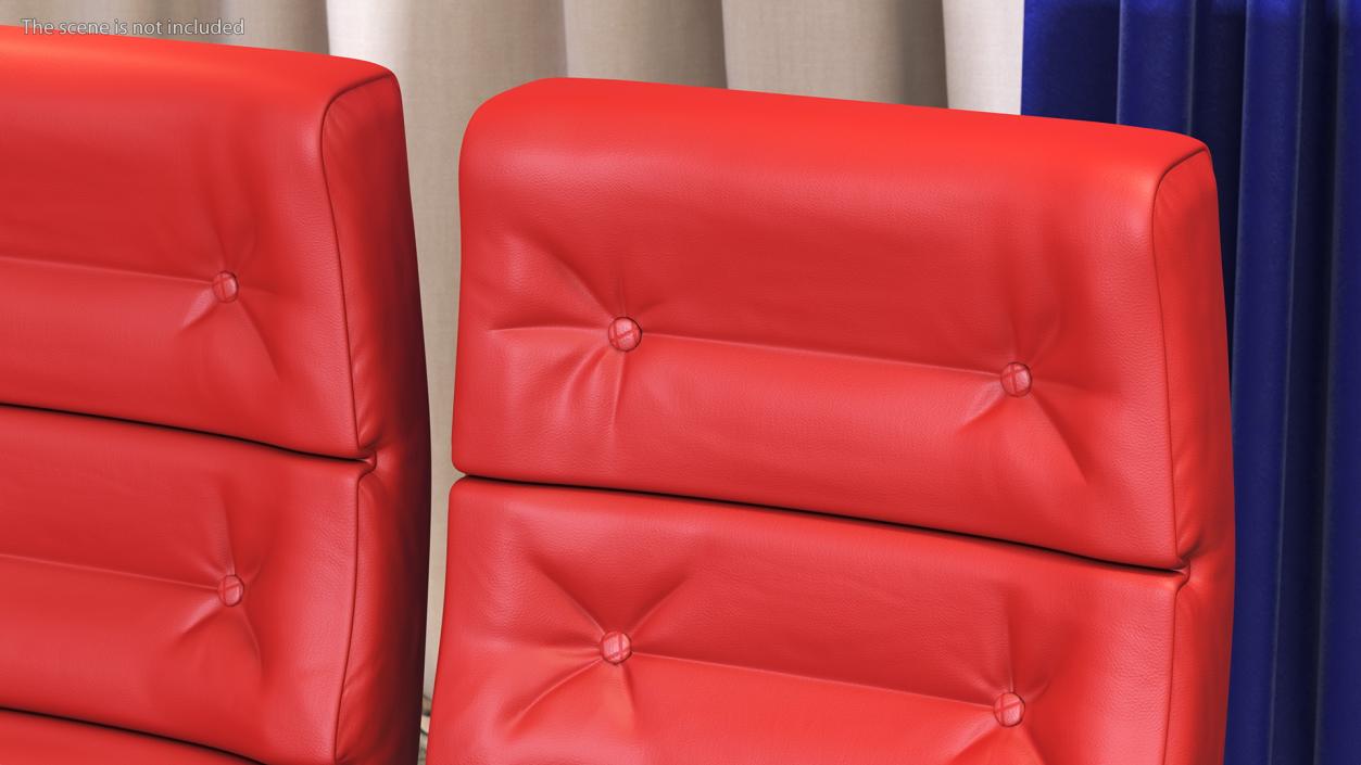 3D Leather Cinema Chairs for Four Places Red