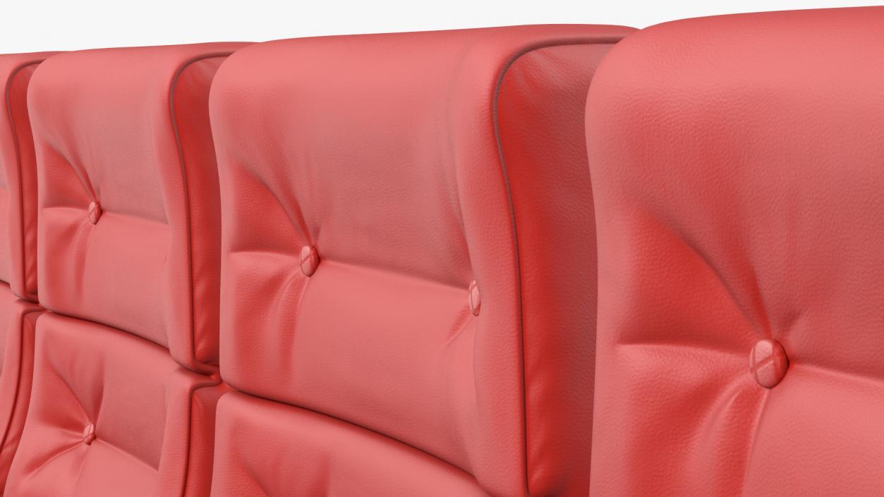 3D Leather Cinema Chairs for Four Places Red