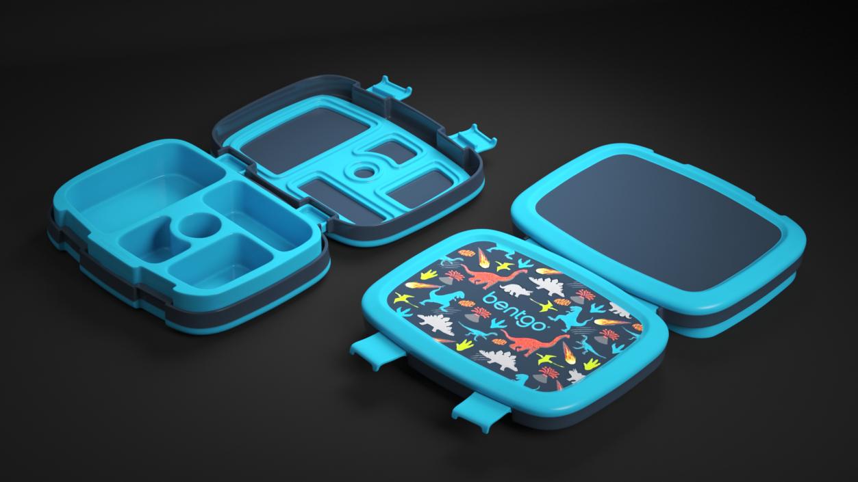 3D model Bentgo Lunch Box for Kids Open Blue