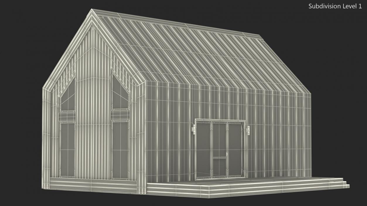 3D Modern Style Barn House model