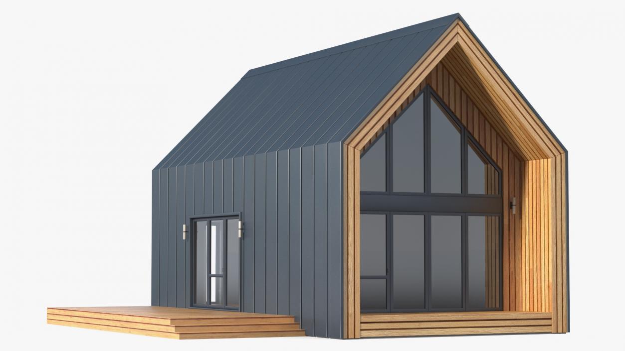 3D Modern Style Barn House model