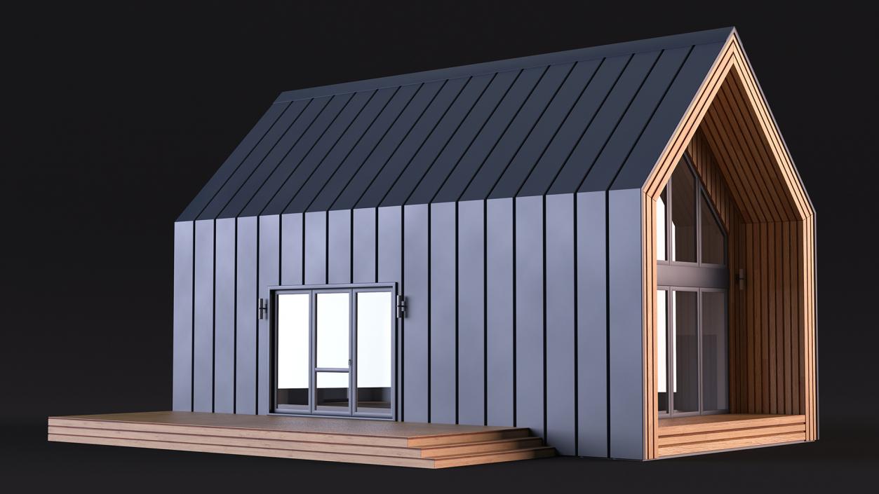 3D Modern Style Barn House model