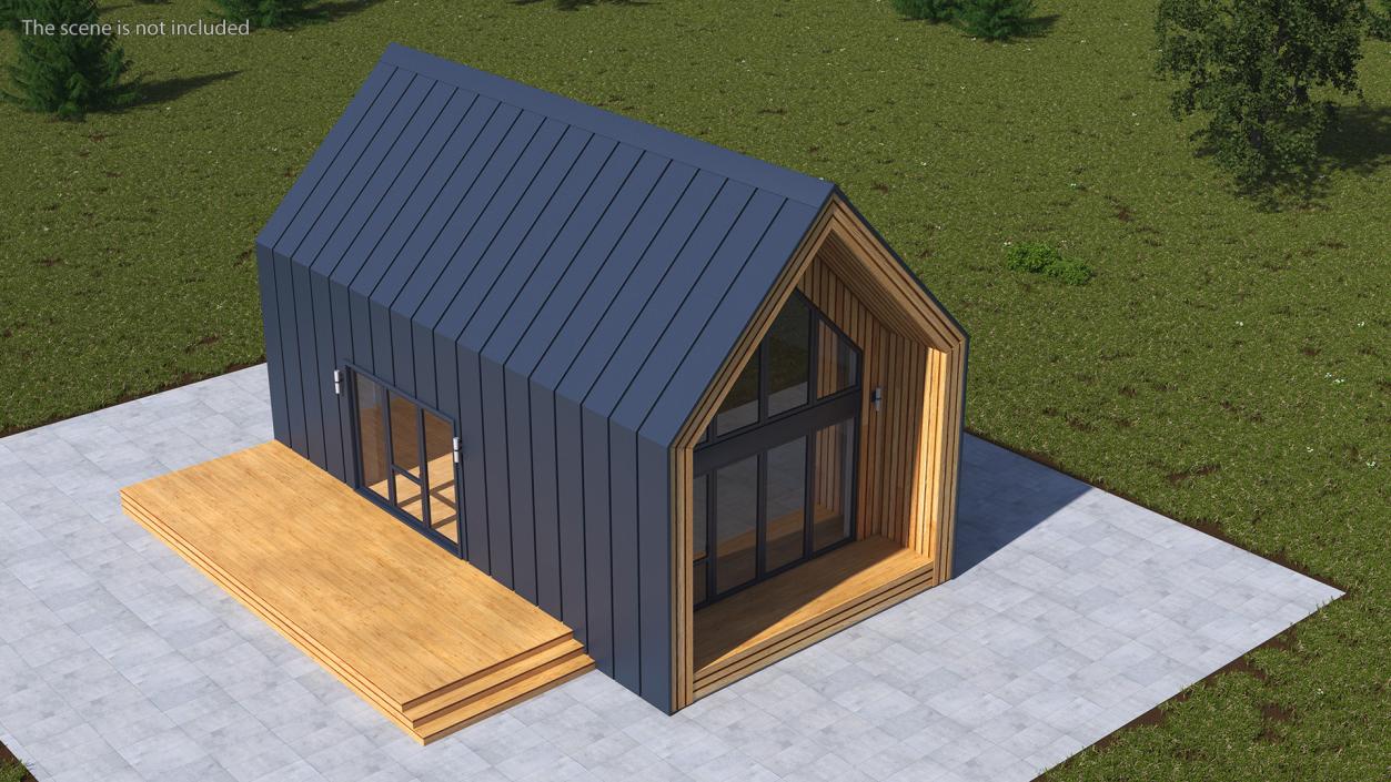 3D Modern Style Barn House model