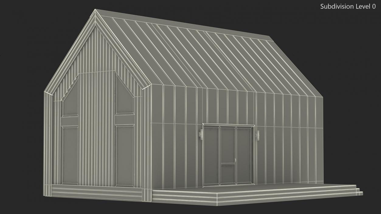 3D Modern Style Barn House model