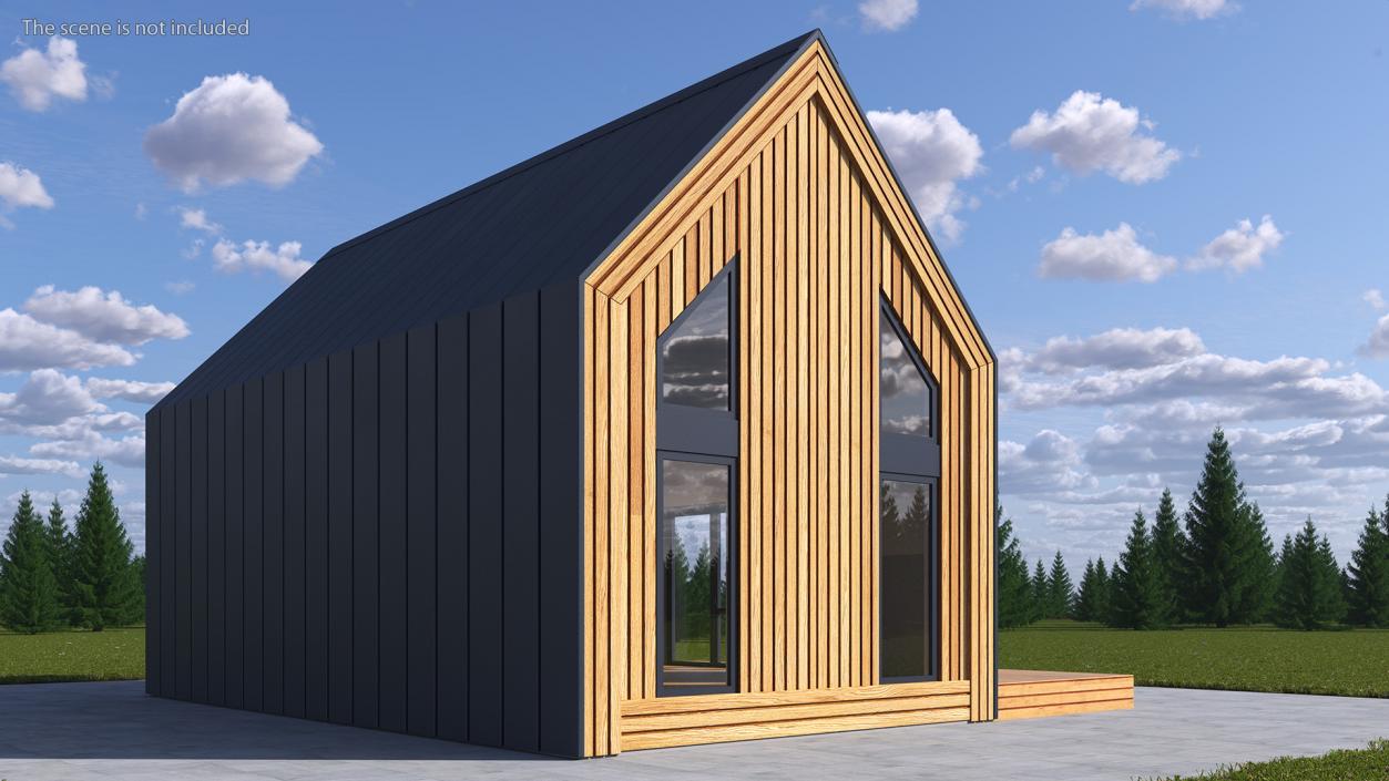 3D Modern Style Barn House model