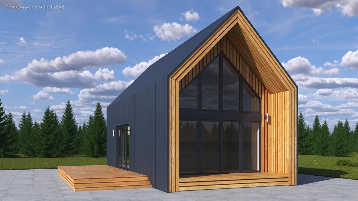 3D Modern Style Barn House model