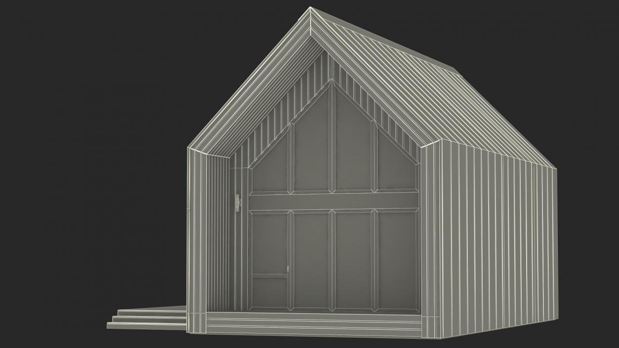 3D Modern Style Barn House model